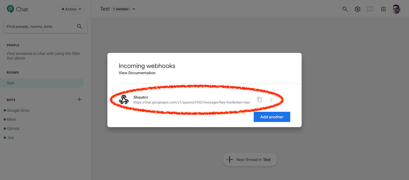 not able to create a webhook in google chat - Google Chat Community